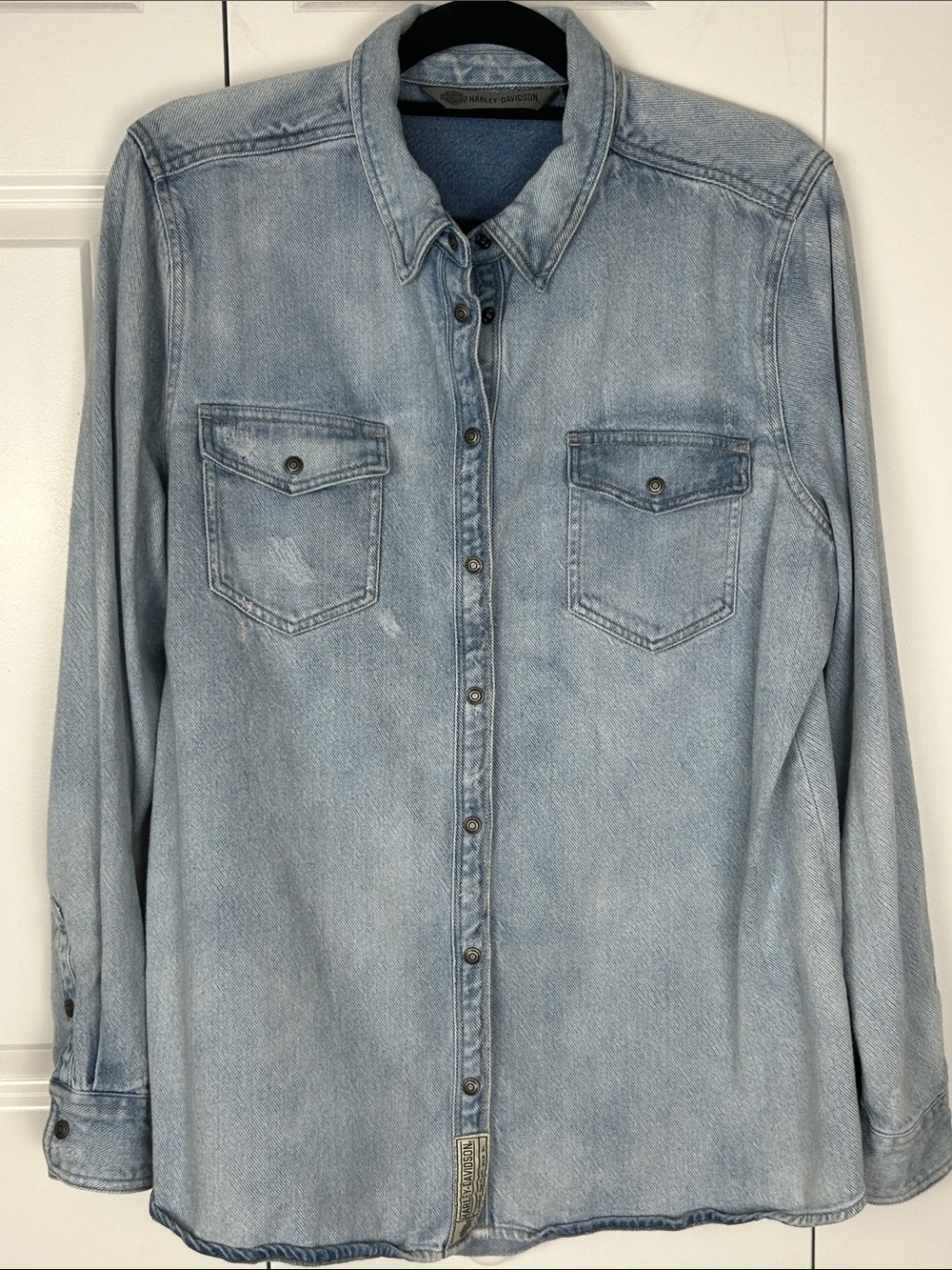 Harley-Davidson Light Blue Denim Button-Down Shirt/ Jacket Size XL